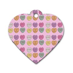 Valentine Hearts Pink Dog Tag Heart (two Sides) by snowwhitegirl