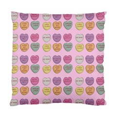 Valentine Hearts Pink Standard Cushion Case (one Side)