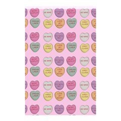 Valentine Hearts Pink Shower Curtain 48  X 72  (small)  by snowwhitegirl