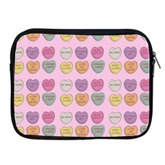 Valentine Hearts Pink Apple Ipad 2/3/4 Zipper Cases