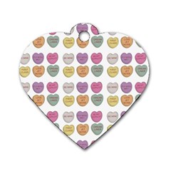 Valentine Hearts White Dog Tag Heart (one Side)