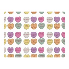 Valentine Hearts White Double Sided Flano Blanket (mini)  by snowwhitegirl