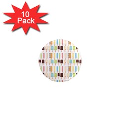 Candy Popsicles White 1  Mini Magnet (10 pack) 