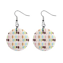 Candy Popsicles White Mini Button Earrings