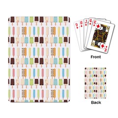 Candy Popsicles White Playing Cards Single Design