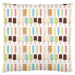 Candy Popsicles White Large Cushion Case (One Side)