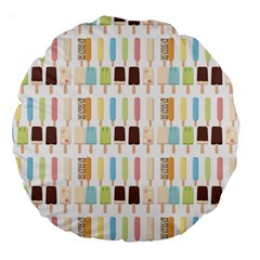 Candy Popsicles White Large 18  Premium Round Cushions