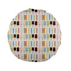 Candy Popsicles White Standard 15  Premium Flano Round Cushions