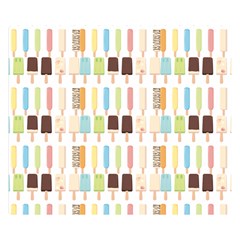 Candy Popsicles White Double Sided Flano Blanket (Small) 