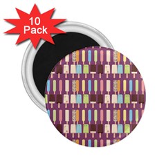 Candy Popsicles Purple 2 25  Magnets (10 Pack) 