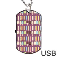 Candy Popsicles Purple Dog Tag Usb Flash (two Sides) by snowwhitegirl