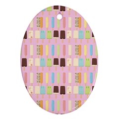 Candy Popsicles Pink Ornament (oval) by snowwhitegirl