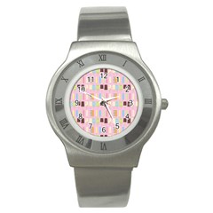 Candy Popsicles Pink Stainless Steel Watch