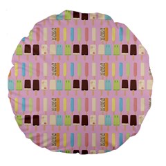 Candy Popsicles Pink Large 18  Premium Flano Round Cushions