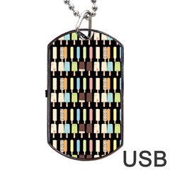 Candy Popsicles Black Dog Tag Usb Flash (two Sides)