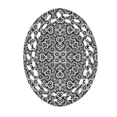 Geometric Stylized Floral Pattern Ornament (oval Filigree) by dflcprints