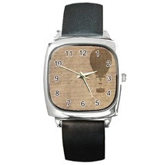 Letter Balloon Square Metal Watch