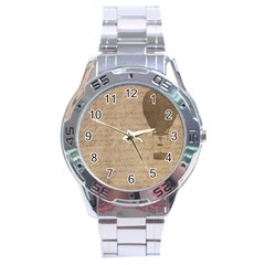 Letter Balloon Stainless Steel Analogue Watch