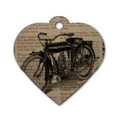 Bicycle Letter Dog Tag Heart (one Side) by vintage2030