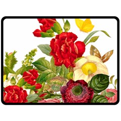 Flower Bouquet 1131891 1920 Double Sided Fleece Blanket (large)  by vintage2030