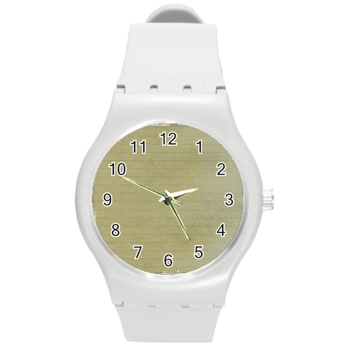 Old Letter Round Plastic Sport Watch (M)