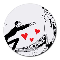 Manloveswoman Round Mousepads by vintage2030