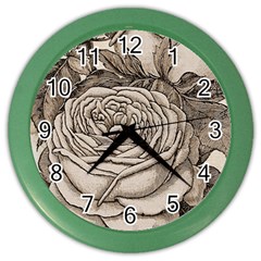 Flowers 1776630 1920 Color Wall Clock by vintage2030