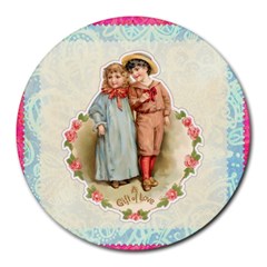 Kids Heart Round Mousepads by vintage2030