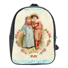 Kids Heart School Bag (xl) by vintage2030