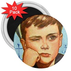 Retro Boy 3  Magnets (10 Pack)  by vintage2030