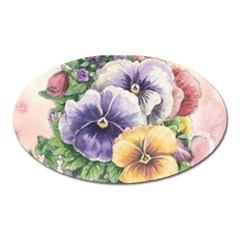 Lowers Pansy Oval Magnet