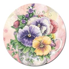 Lowers Pansy Magnet 5  (round)