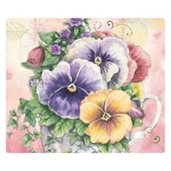 Lowers Pansy Double Sided Flano Blanket (small)  by vintage2030