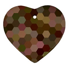 Brown Background Layout Polygon Ornament (heart) by Sapixe