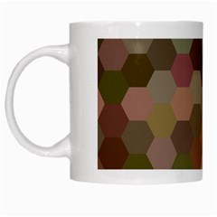 Brown Background Layout Polygon White Mugs