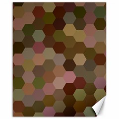 Brown Background Layout Polygon Canvas 16  X 20  by Sapixe