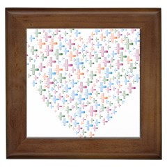 Heart Colorful Transparent Religion Framed Tiles