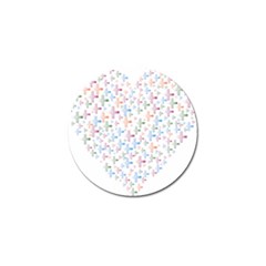 Heart Colorful Transparent Religion Golf Ball Marker (4 Pack)