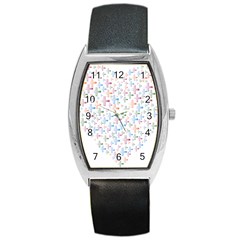 Heart Colorful Transparent Religion Barrel Style Metal Watch