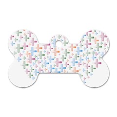 Heart Colorful Transparent Religion Dog Tag Bone (two Sides)