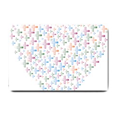 Heart Colorful Transparent Religion Small Doormat  by Sapixe