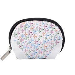 Heart Colorful Transparent Religion Accessory Pouch (small)