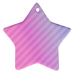 Diagonal Pink Stripe Gradient Ornament (Star)