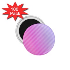 Diagonal Pink Stripe Gradient 1.75  Magnets (100 pack) 