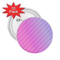 Diagonal Pink Stripe Gradient 2.25  Buttons (10 pack) 