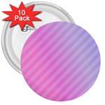Diagonal Pink Stripe Gradient 3  Buttons (10 pack)  Front