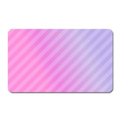 Diagonal Pink Stripe Gradient Magnet (rectangular)