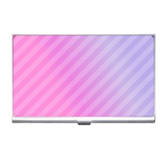 Diagonal Pink Stripe Gradient Business Card Holder