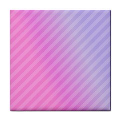 Diagonal Pink Stripe Gradient Face Towel