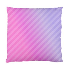 Diagonal Pink Stripe Gradient Standard Cushion Case (Two Sides)